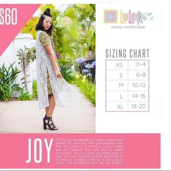 NWT LuLaRoe Joy Vest Duster Cover Up Feathers Colorful Boho Print Medium - Picture 5 of 8